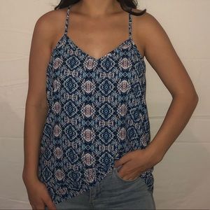 Printed Flowy Top